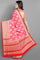 LIGHT PINK and RED MOTIFS SILK Saree with FANCY