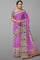 VIOLET and DARK PURPLE BUTTIS SILK Saree with FANCY