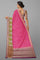 LIGHT PINK and VIOLET BUTTIS SILK Saree with FANCY