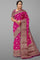 MAGENTA and VIOLET FLORAL JAAL SILK Saree with FANCY