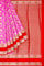 LIGHT PINK and RED FLORAL JAAL SILK Saree with FANCY