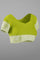 LIME GREEN and SILVER FLORAL JAAL CHIFFON Saree with BANARASI FANCY