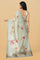 LIGHT GREY and MULTI FLORALS TISSUE SILK Saree with FANCY