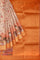 PEACH and RUST FLORALS SILK Saree with FANCY