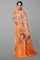 PEACH and RUST FLORALS SILK Saree with FANCY