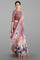 MULTI and PURPLE CHECKS & FLORALS TUSSAR SILK Saree with FANCY