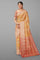 COPPER and DUSTY PINK FLORALS TISSUE SILK Saree with FANCY
