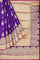ROYAL BLUE and GOLD BUTTIS SILK BLEND Saree with SEMI PATTU