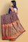 NAVY BLUE and GOLD BUTTIS SILK BLEND Saree with SEMI PATTU
