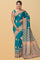 RAMA GREEN and GOLD BUTTIS SILK BLEND Saree with SEMI PATTU