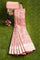 BRICK and SILVER FLORALS TISSUE SILK Saree with SEMI PATTU