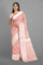 BRICK and SILVER FLORALS TISSUE SILK Saree with SEMI PATTU
