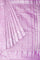 LIGHT PINK and SILVER FLORALS TISSUE SILK Saree with SEMI PATTU