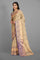 GREY and ROYAL BLUE FLORALS TISSUE SILK Saree with SEMI PATTU