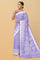 LIGHT PURPLE and SILVER FLORAL JAAL SILK BLEND Saree with SEMI PATTU