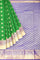 GREEN and BLUE BUTTIS SILK BLEND Saree with SEMI PATTU
