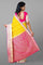 MUSTARD and PINK BUTTIS SILK BLEND Saree with SEMI PATTU