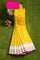 MUSTARD and PINK BUTTIS SILK BLEND Saree with SEMI PATTU
