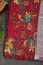 RED and VIOLET CHECKS AND BUTTIS VISCOSE Saree with BANARASI FANCY