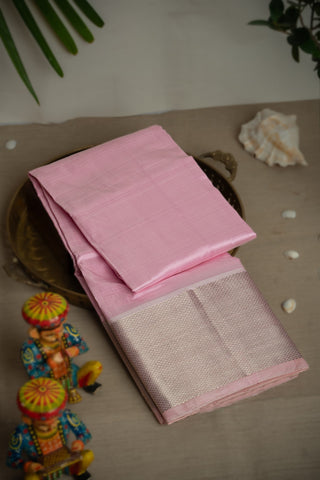 Kancheepuram Silk Baby Pink Dhoti