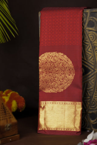 Kancheepuram Silk Brown Saree