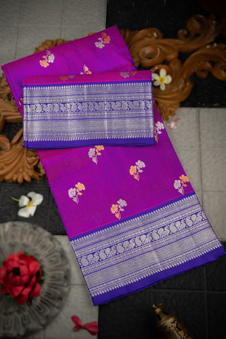 Venkatagiri Silk Purple Saree