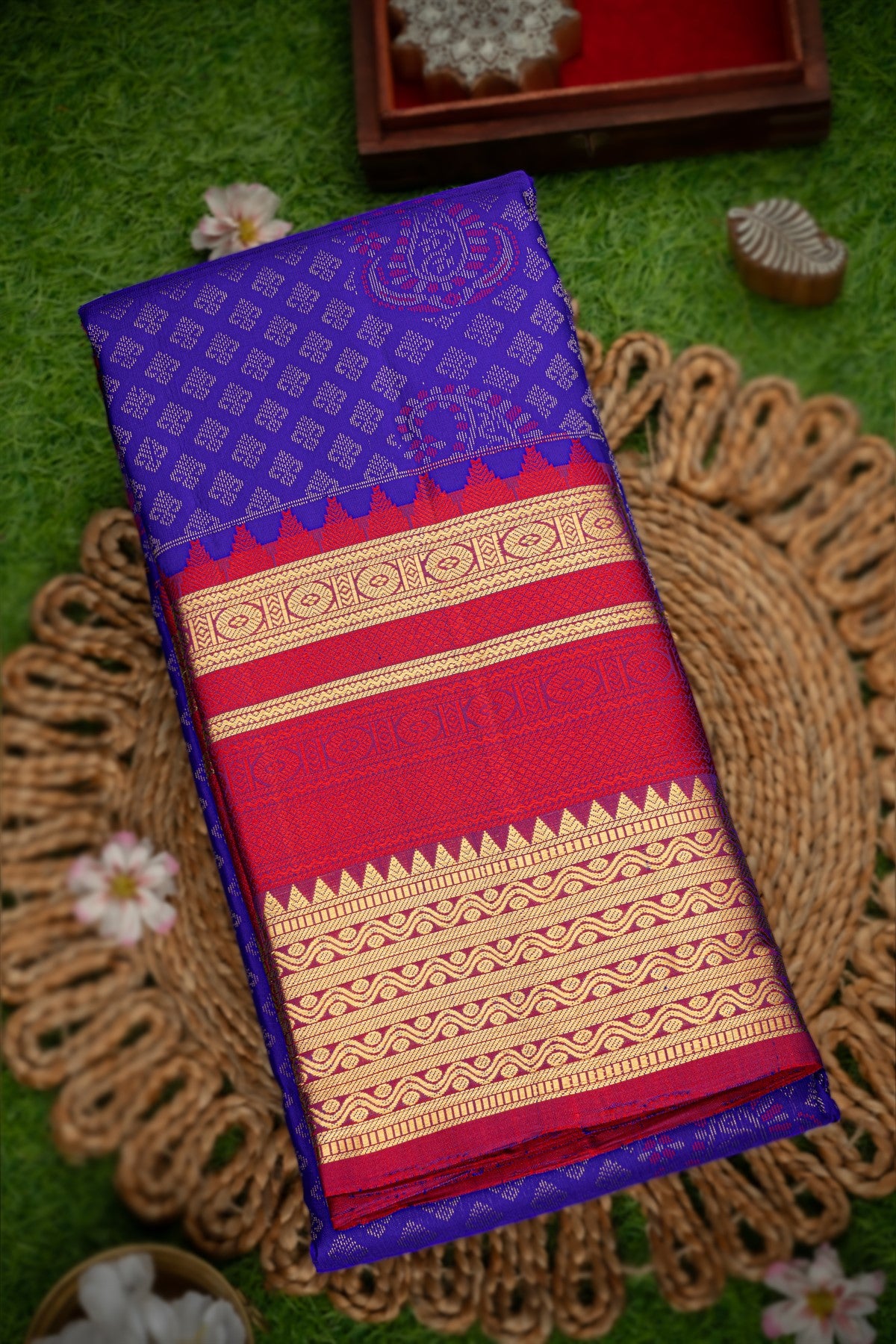 Coimbatore Silk Royal Blue Saree