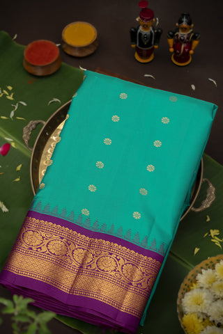 Gadwal Silk Sea Green Saree