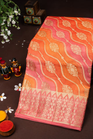 Chiniya Silk Multi colour Saree