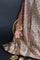 Bandhani Silk Rose Pink and Brown Saree