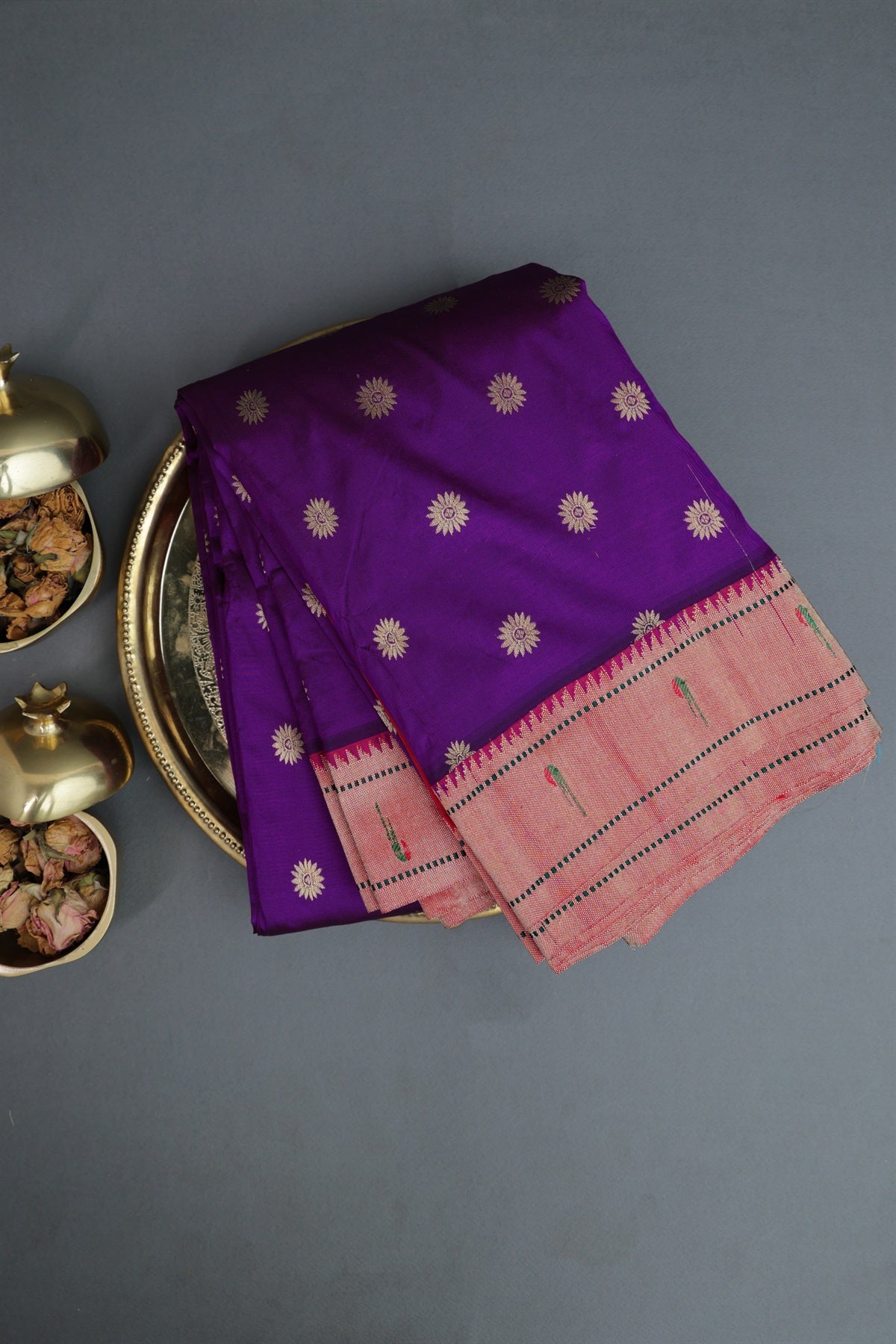 Paithani Silk Magenta Saree