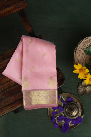 Venkatagiri Silk Baby Pink Saree