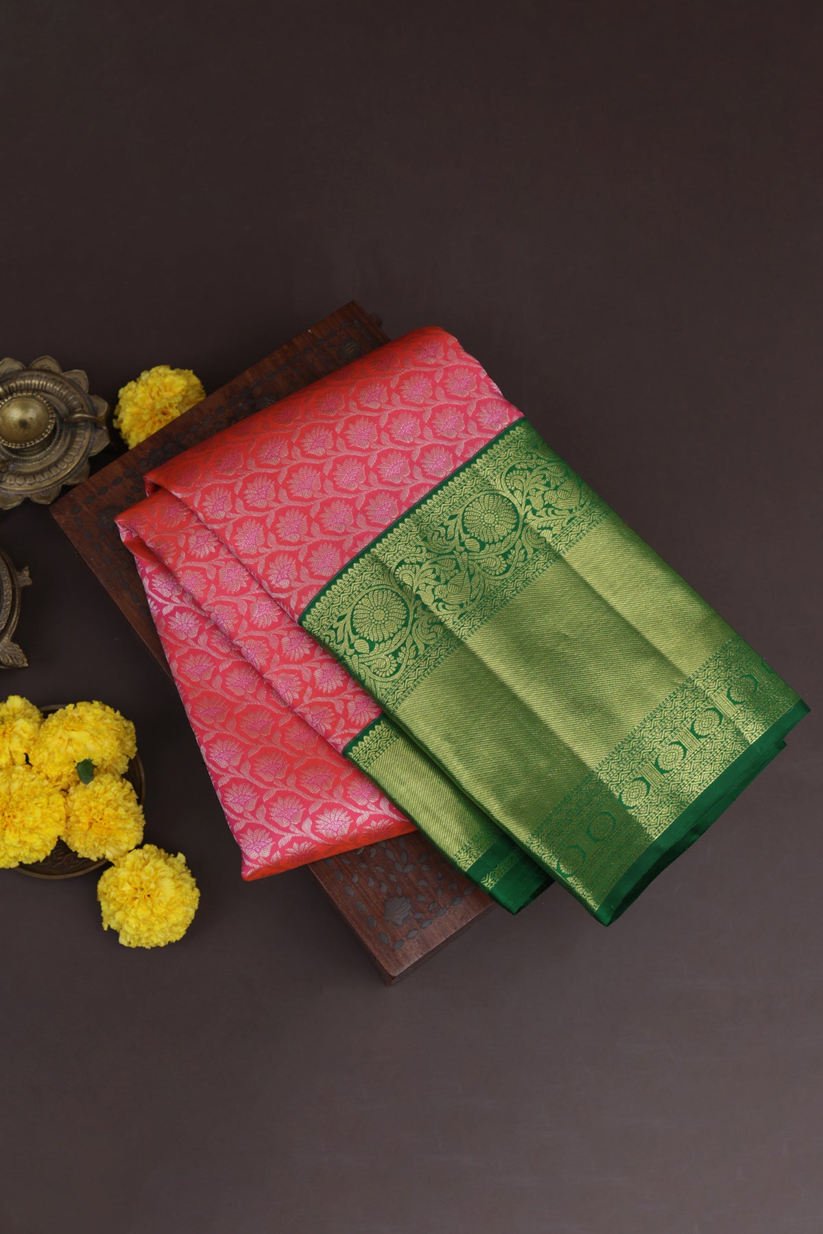 Kancheepuram Silk Pink Saree