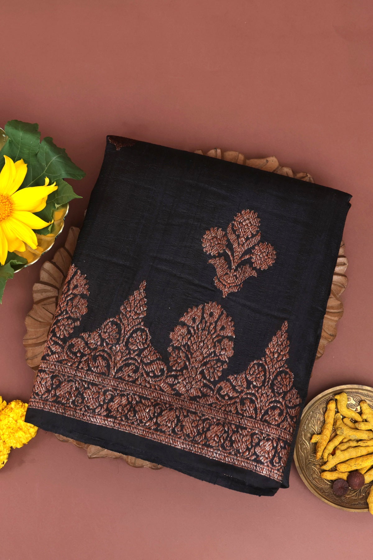 Matka Silk Black Saree