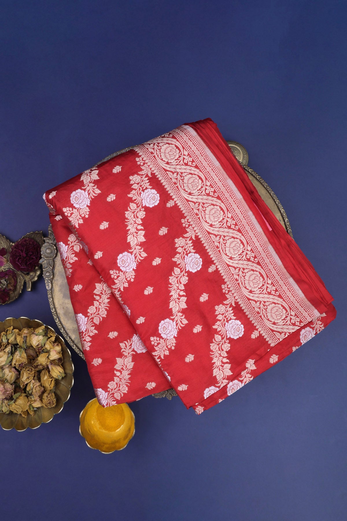 Banarasi Silk Red Saree