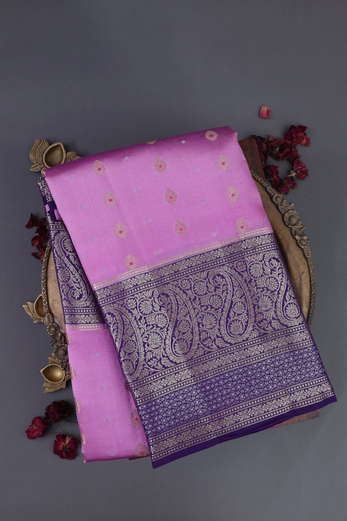 Matka Silk Pink Saree