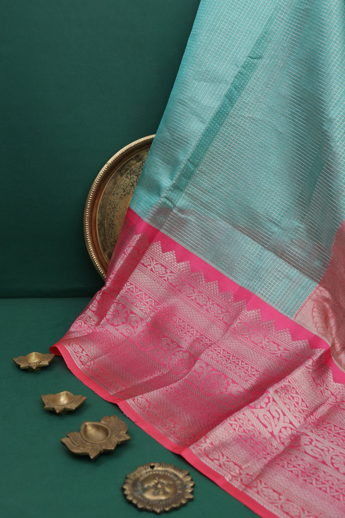 Kuppadam Sico Sea Green Saree