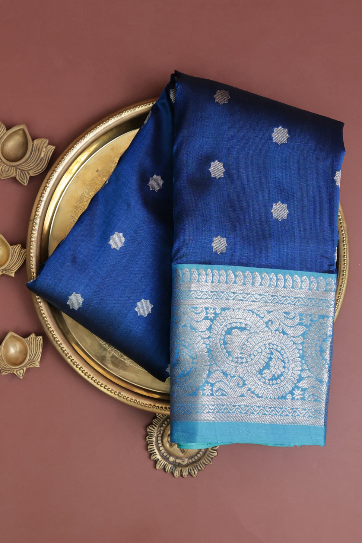 Venkatagiri Silk Navy Blue Saree