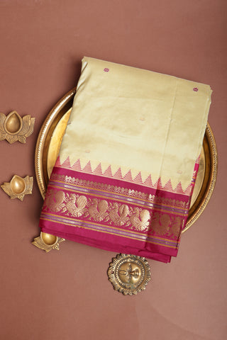 Narayanpet Silk Cream Saree