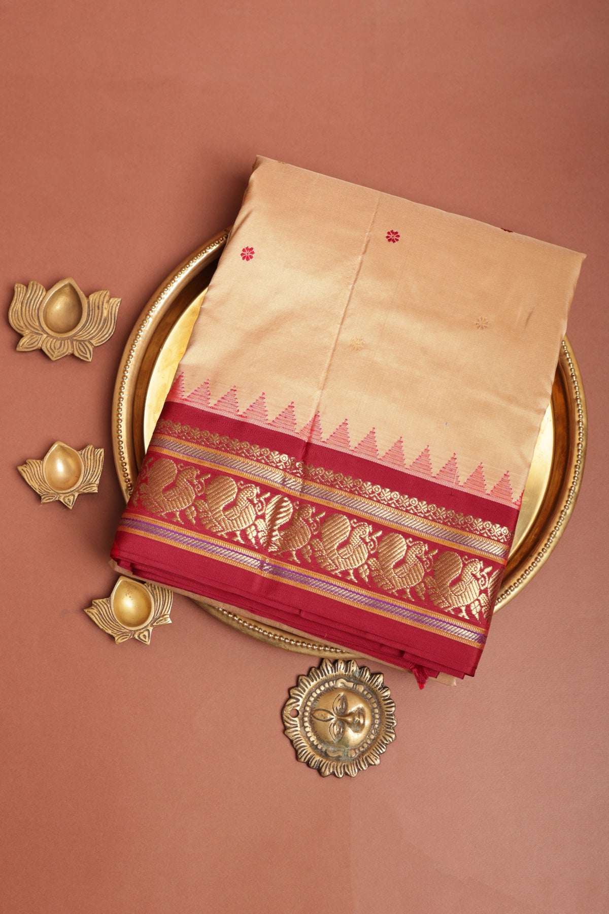 Narayanpet Silk Beige Saree