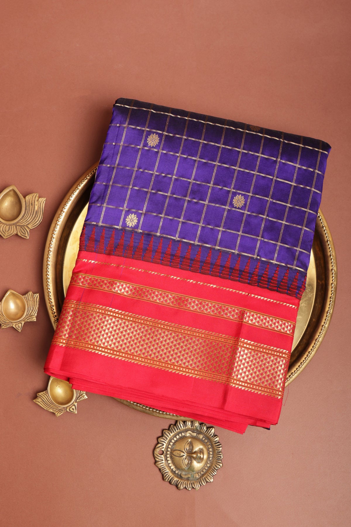 Narayanpet Silk Dark Voilet Saree