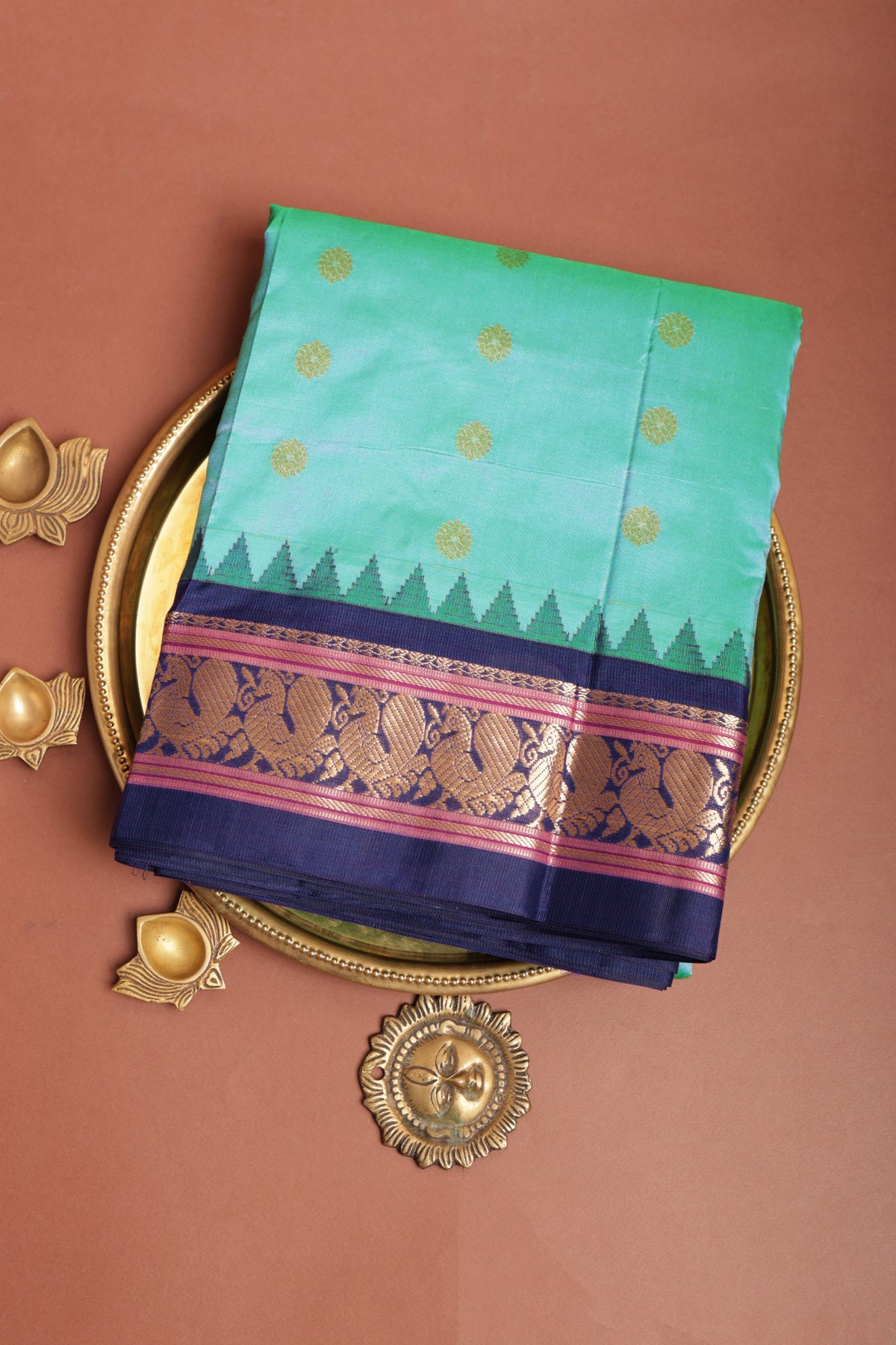 Narayanpet Silk Sea Green Saree