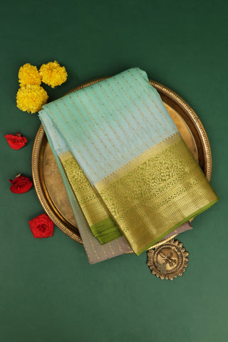 Mysore Crepe Multi Color Saree