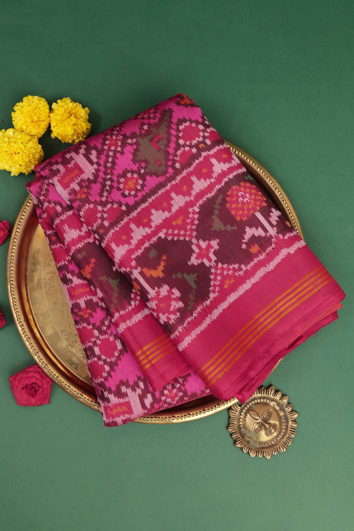 Patola Silk Baby Pink Saree