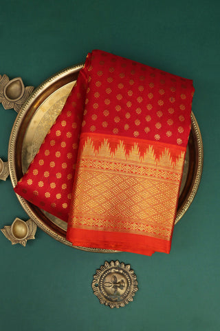 Venkatagiri Silk Red Saree