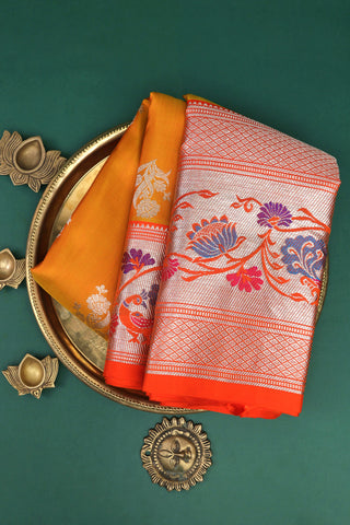 Venkatagiri Silk Mustard Saree