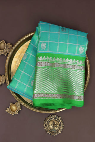 Venkatagiri Silk Sea Green Saree