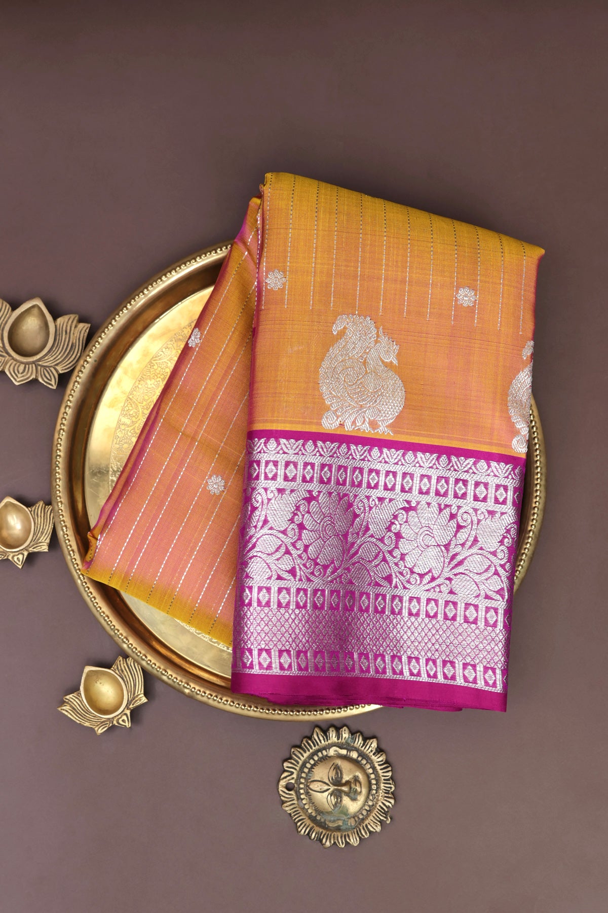 Venkatagiri Silk Dual Colour Saree