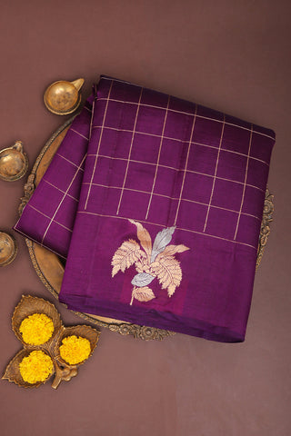 Matka Silk Purple Saree