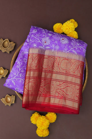 Designer Kora Lavender Saree